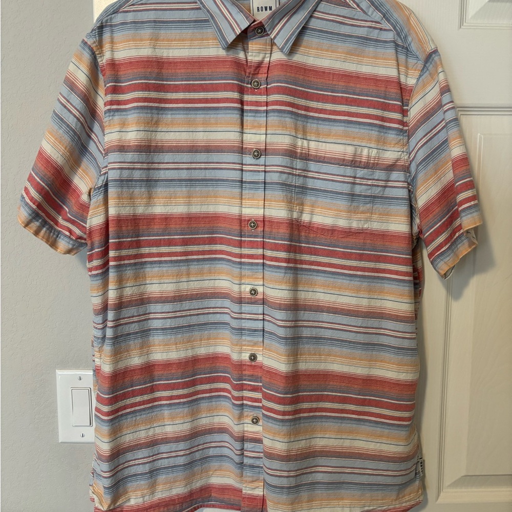 Vintage ROWM Men’s XL button down shirt with stripes